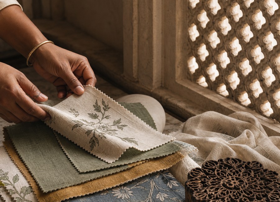 Textile craft and swatches